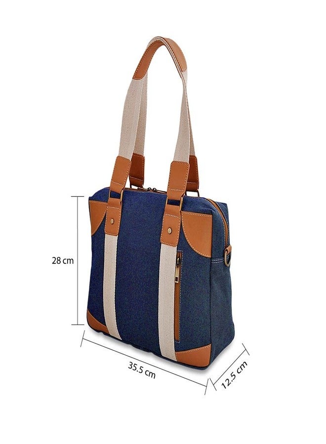 IMARS Functional Messenger Bag for Women & Girls | Denim Blue Vegan Leather Shoulder Sling Bag for Daily, Office & Travel Use - Image 5